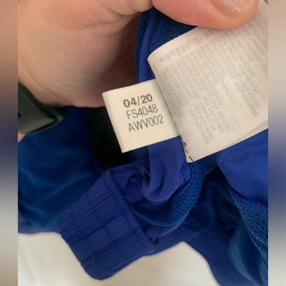 Adidas Woven Tape Jacket Water Resistant Wind Breaker - Men’s Small - Royal Blue - Picture 14 of 16